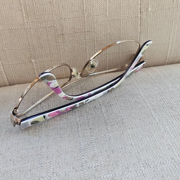 Vera Bradley Women Eyeglasses Sunglasses Frame Gold Tone VB ADRIAN Glasses - Picture 6 of 13